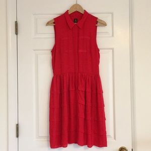 Sachin + Babi coral red tiered dress